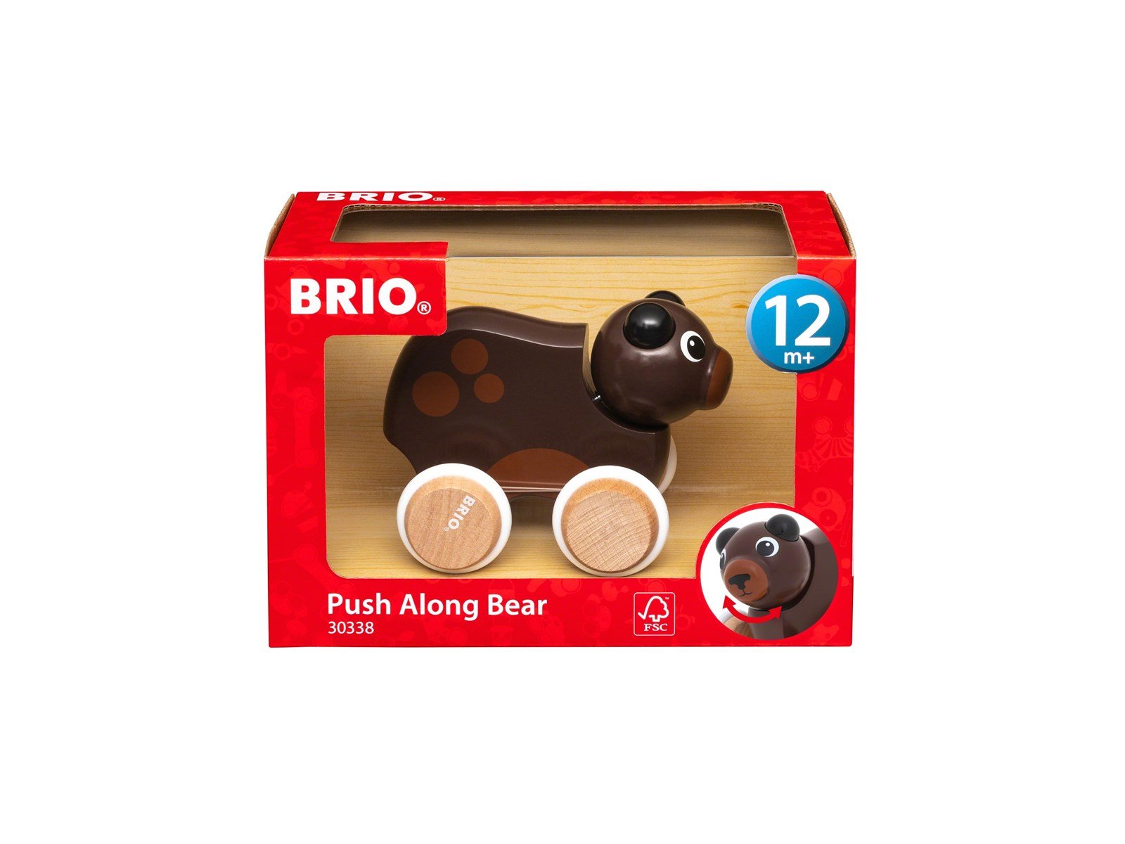 Brio Push Along Bear Brio Push Along Bear